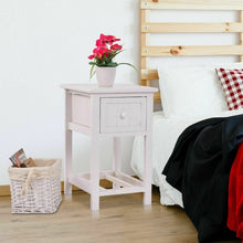 Load image into Gallery viewer, Set of 2 Mini Night Stand 2 Layer 1 Drawer End Table Organizer Wood
