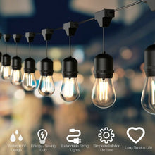 Load image into Gallery viewer, 36FT LED Outdoor Waterproof Commercial Globe String Lights Bulbs
