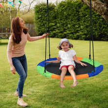 Load image into Gallery viewer, 40&quot; Flying Saucer Tree Swing Outdoor Play Set w/ Adjustable Ropes Gift for Kids
