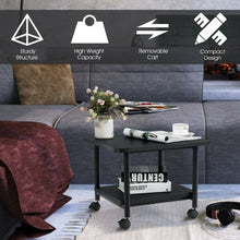 Load image into Gallery viewer, Under Desk Printer Stand with 360? Swivel Casters-Black
