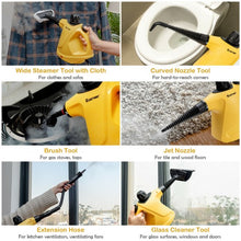 Load image into Gallery viewer, 1050W Multi-purpose Handheld Pressurized Steam Cleaner-Yellow
