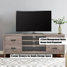 Load image into Gallery viewer, 65&quot; TV Stand with Storage Shelves &amp; 4 Drawers
