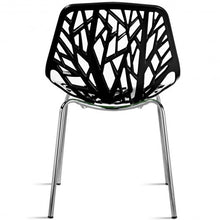 Load image into Gallery viewer, Set of 4 Dining Birch Sapling Accent Armless Chairs-Black
