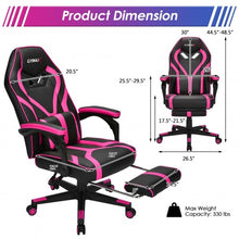 Load image into Gallery viewer, Computer Massage Gaming Recliner Chair with Footrest-Pink
