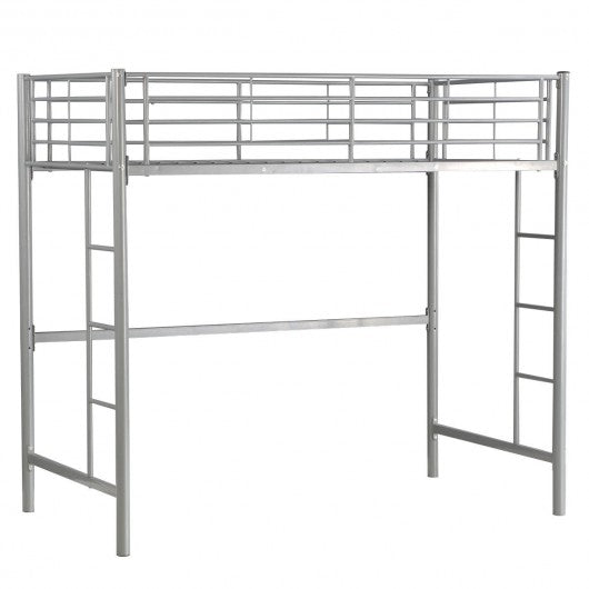 Kids Bedroom Twin Loft Metal Bunk Bed with Ladder