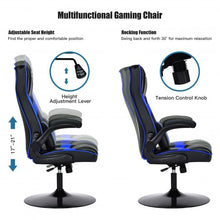 Load image into Gallery viewer, Rocking Gaming Chair Height Adjustable Swivel Racing Style Rocker -Blue
