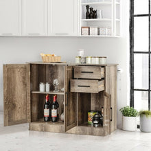 Load image into Gallery viewer, Buffet Storage Cabinet  Kitchen Sideboard with 2 Drawers-Natural
