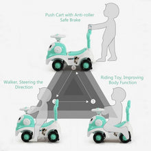 Load image into Gallery viewer, 3-in-1 Baby Walker Sliding Pushing Car w/ Sound-Green
