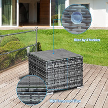 Load image into Gallery viewer, 3 Pcs Patio Rattan Furniture Bistro Set with Cushioned Sofa
