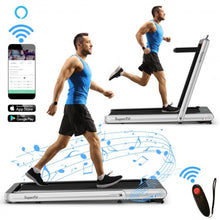 Load image into Gallery viewer, 4.75HP 2 In 1 Folding Treadmill with Remote APP Control-Silver
