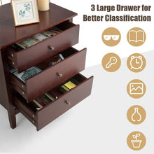 Load image into Gallery viewer, 3 Drawers Nightstand Beside End Side Table Accent Table
