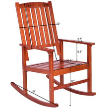 Load image into Gallery viewer, Set of 2 Indoor Outdoor Deck Wood Rocking Chair
