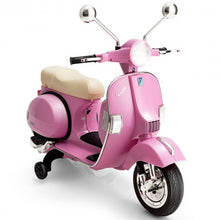 Load image into Gallery viewer, 6V Kids Ride on Vespa Scooter Motorcycle with Headlight-Pink

