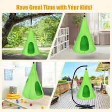 Load image into Gallery viewer, 32&quot; Kids Nest Swing Chair Hanging Hammock Seat for Indoor Outdoor-Green
