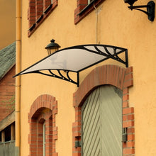 Load image into Gallery viewer, 40&quot; x 40&quot; Outdoor Polycarbonate Front Door Window Awning Canopy-Black
