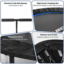 Load image into Gallery viewer, 47&quot; Folding Trampoline Fitness Exercise Rebound with Handle for Adults and Kids-Blue
