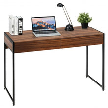 Load image into Gallery viewer, 2-Drawer Computer Desk Study Table Home Office Writing Workstation-Brown
