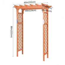 Load image into Gallery viewer, 7 ft Garden Wooden High Arbor Arch Plant Pergola
