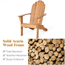 Load image into Gallery viewer, Outdoor Solid Wood Durable Patio Adirondack Chair-Natural

