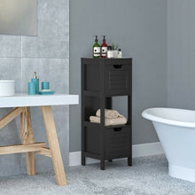 Load image into Gallery viewer, Bathroom Wooden Floor Cabinet Multifunction Storage Rack Stand Organizer-Black
