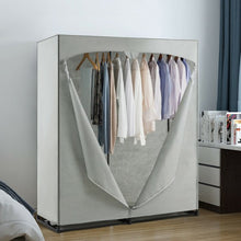 Load image into Gallery viewer, Portable Wardrobe Clothes Storage Organizer Closet with Hanging Rack
