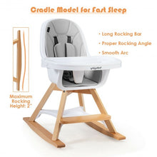 Load image into Gallery viewer, 3-in-1 Convertible Wooden Baby High Chair-Gray
