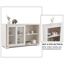 Load image into Gallery viewer, Sideboard Buffet Cupboard Storage Cabinet with Sliding Door-White
