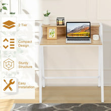 Load image into Gallery viewer, 2 Tier Computer Desk PC Laptop Table Study Writing Home Office Workstation New-Natural
