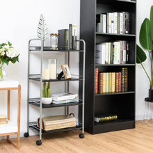 Load image into Gallery viewer, 4 Tiers Rolling Cart Storage Display Rack
