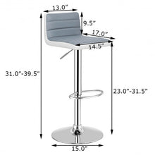 Load image into Gallery viewer, Set of 2 Adjustable PU Leather Bar Stools
