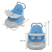 Load image into Gallery viewer, 6-in-1 Convertible Baby Booster Seat with Tray Wheels-Blue
