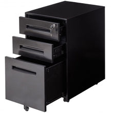 Load image into Gallery viewer, Metal Rolling Sliding Drawer A4 File Cabinet -Black

