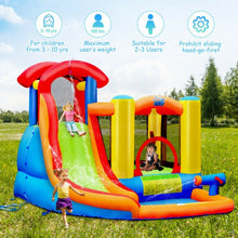 Load image into Gallery viewer, Kid Inflatable Bounce House Water Slide Castle with Blower
