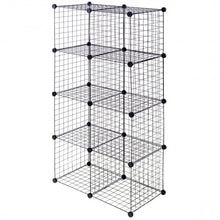 Load image into Gallery viewer, DIY 8 Cube Grid Wire Cube Shelves
