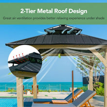 Load image into Gallery viewer, 10&#39; x 10&#39; Patio Hardtop Gazebo with Double Steel Roof for Outdoor-Gray
