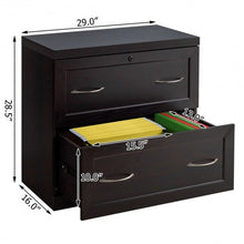 Load image into Gallery viewer, 2-Drawer Free Standing Lateral File Cabinet-Black
