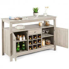 Load image into Gallery viewer, Buffet Server Sideboard Wine Cabinet Console-Gray
