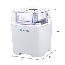 Load image into Gallery viewer, 1.6 Quart Automatic Ice Cream Maker Freezer Dessert Machine-White
