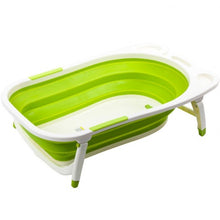Load image into Gallery viewer, Baby Folding Collapsible Portable Bathtub w/ Block-Green
