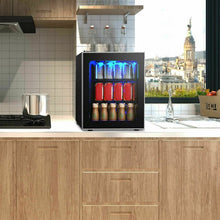 Load image into Gallery viewer, 60 Can Beverage Mini  Refrigerator with Glass Door
