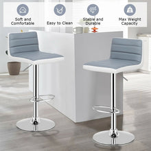 Load image into Gallery viewer, Set of 2 Adjustable PU Leather Bar Stools
