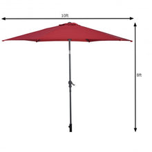 Load image into Gallery viewer, Hanging Umbrella Patio Sun Shade Offset Outdoor Market W/T Cross Base-Burgundy

