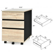 Load image into Gallery viewer, 3-Drawer Mobile File Cabinet for Home Office
