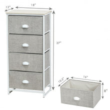 Load image into Gallery viewer, Chest Storage Tower Side Table Display Storage with 4 Drawers-Gray
