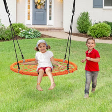 Load image into Gallery viewer, 40'' Spider Web Tree Swing Kids Outdoor Play Set with Adjustable Ropes-Orange
