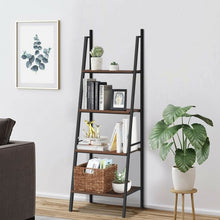 Load image into Gallery viewer, 4 Tier Bookcase Metal Frame Bookshelf Storage Plant Stand
