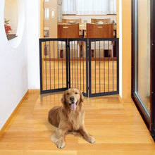 Load image into Gallery viewer, Folding Solid Wooden 3 Panel Free Standing Pet Fence
