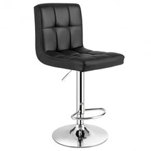 Load image into Gallery viewer, Adjustable Swivel Bar Stool with PU Leather-Black
