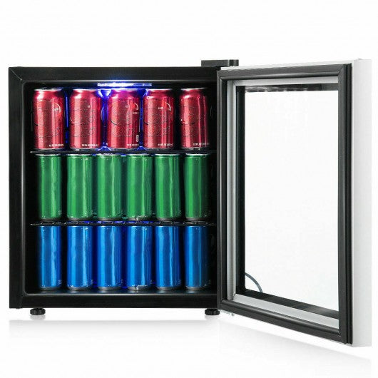 60 Can Beverage Mini  Refrigerator with Glass Door