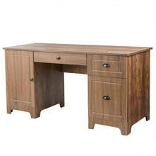 Load image into Gallery viewer, 59&quot; Computer Desk with Drawers &amp; Storage Cabinet-Coffee
